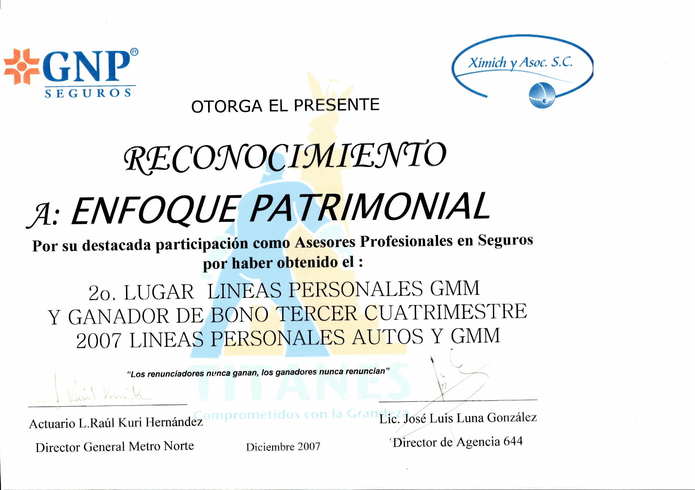 Reconocimiento GNP 2